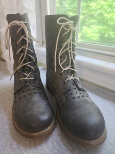 Roxy Pierce Moto Combat Boot Zip Up Back & Laces Woman's Size 10 #97 - Picture 1 of 15
