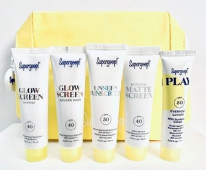 Supergoop Sunscreen Mini Set - Unseen Sunscreen, Glowscreen, Mineral Matte, Play - Picture 1 of 2