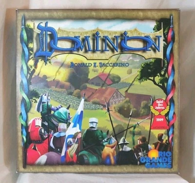 Juego de construcción de mazos Dominion Donald X Vaccarino Rio Grande ¡COMPLETO EN MUY BUEN ESTADO!  Foto 1 de 4