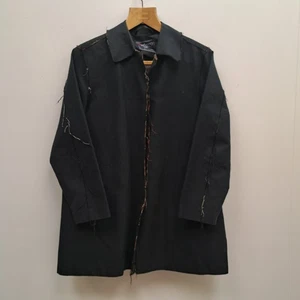 Burberrys Navy Distressed Tartan Cotton Belted Coat - Bild 1 von 9