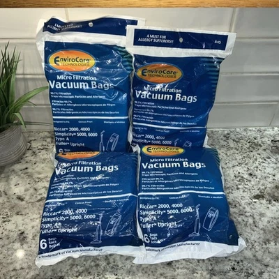 Bolsas de vacío Riccar 2000 4000&Simplicity 5000 6000 tipo A microfiltración 24 bolsas Foto 1 de 4