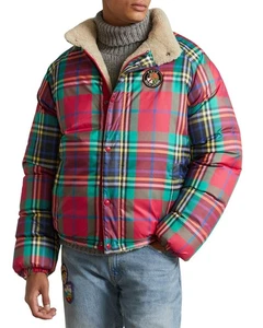 Polo Ralph Lauren Men's Plaid Reversible Polo Cookie Down Jacket Size Large - Picture 1 of 9