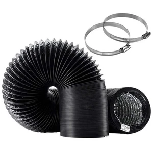 4 Inch 10 Feet Flexible Adjustable Aluminum Dryer Vent Hose with 2 Metal Duct Cl - Picture 1 of 7