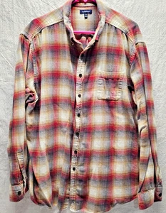 Croft & Barrow Mens Red Long Sleeve Flannel Shirt Size XXL Casual Plaid - Picture 1 of 6