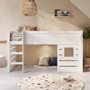 House Cabin Bed with Den in White - Saint SNT001 - Picture 1 of 7