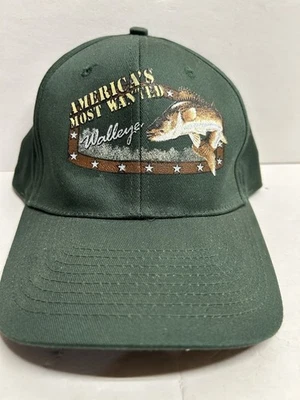 Nuevo Sombrero Gorra Pesca Walleye Americas Most Wanted Verde América Snapback Foto 1 de 4