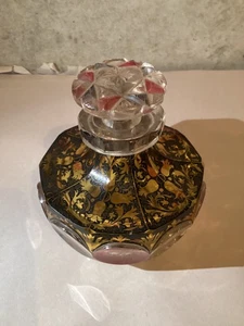 Bottiglia multicolore boemo ceca Biedermeier 1850: Lendl 4,25” - Foto 1 di 10