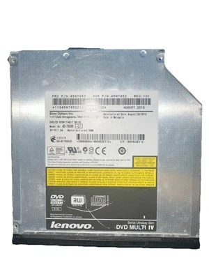Genuine Lenovo ThinkPad T410s DVD Slim Multi Burner Drive 45N7453       C1-X3-f1 - Image 1 of 2