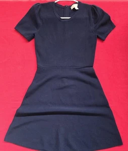 Michael Michael Kors Dress Stretch-Viscose Flare Dress Navy Size S Small Zip Up - Picture 1 of 8