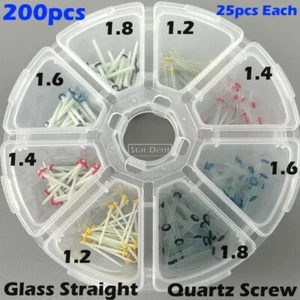 200x Dental Quartz Glass Fiber Post Teeth Restorative Screw Straight Endo Posts - Picture 1 of 12