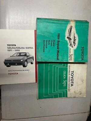 1986 Toyota Celica Supra Liftback Coupe Shop Service Repair Manual Set W EWD + - Image 1 of 4