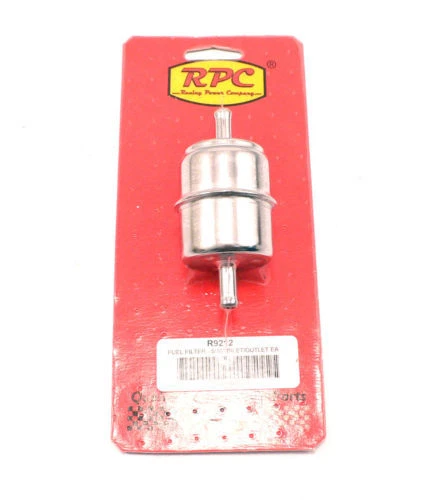 RPCR9177 Chrom in-Line Kraftstofffilter 3/8 " Metall Vergaser - Bild 1 von 1