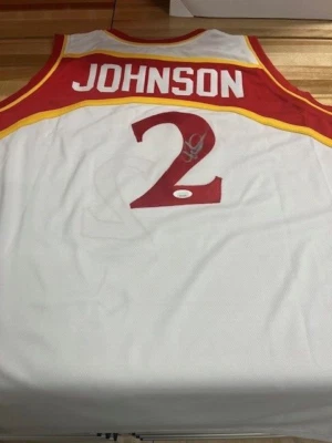 Camiseta deportiva Joe Johnson #2 personalizada cosida autografiada de los Atlanta Hawks JSA Foto 1 de 4