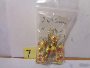Plantilla de natación pintada, luz 1/8 oz. #4 Gancho, dorado con ojos rojos 25 unidades (nuevo otro) - Imagen 1 de 8