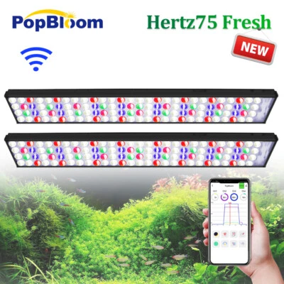 PopBloom H75 WiFi Aquarium Fish Tank LED Light Full Spectrum 72" Plant Aquarium - Image 1 of 4