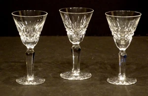 3 WATERFORD Crystal GLENMORE Cut Glass CORDIAL / LIQUEUR Shot Glass Stem Glasses - Picture 1 of 4