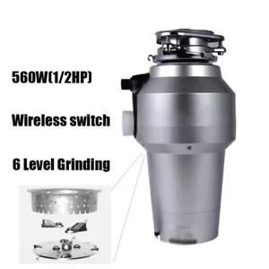 1200ML Home Kitchen Food Waste Disposal Crusher Garbage Disposer Silver Color - Picture 1 of 12