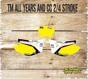 Rebound mx number board graphics  kit to fit TM all years and cc - Picture 1 of 5