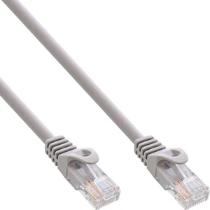 Câble patch RJ-45 1m câble réseau LAN DSL gris 1,0m court câble patch CAT5e - Photo 1/2