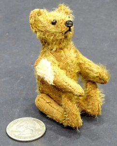 Antique STEIFF Jointed MOHAIR German TINY TEDDY BEAR Stuffed Animal ESTATE FRESH - Picture 1 of 7
