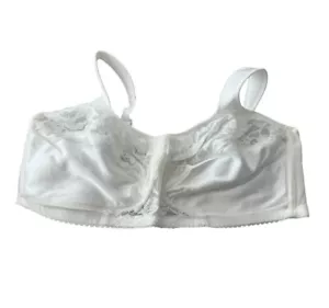 Comfort Choice Plus Size Easy Enhancer Nylon BH Weiß Übergröße 44C Neu mit Etikett - Bild 1 von 5
