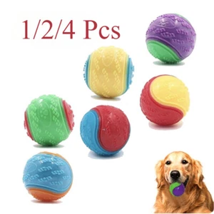 1/2/4 Sets Scooby-Doo Durable Squeaky Dog Balls 6.5cm Teeth Cleaning Interactive - Picture 1 of 17