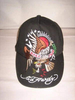 Ed Hardy BORN FREE  Embroidered  Black Strapback  Kids Hat / Cap - Image 1 of 4