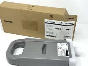 Canon PFI-706 Matte Black Ink Cartridge for Select imagePROGRAF Printers 09/2026 - Photo 1/5