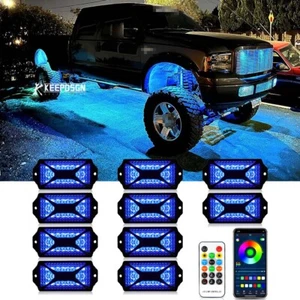 10 Pods RGB LED Rock Lights Kit Underbody Bluetooth APP For Ram 1500 2500 3500 - Picture 1 of 9