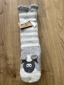 Bramble Lounge Slipper Socks Non-Slip Lined Cosy Textured Sock - Picture 1 of 6