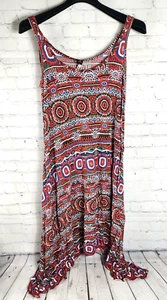 Vintage Jean Paul Gaultier Soleil Casual BOHO Geometric Print Strap Dress Size S - Picture 1 of 3