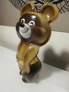 MISHA BEAR MISHA OLYMPICS MOSCOW CERAMIC FIGURE - Picture 1 of 7