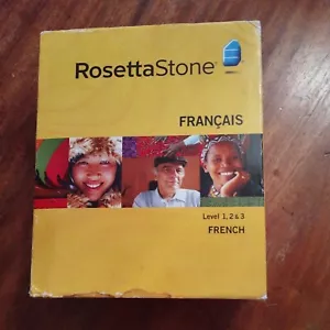 USED: Rosetta Stone Français French Level 1, 2 & 3 incl headphones - Picture 1 of 3