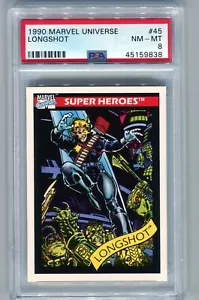 1990 Marvel Universe Longshot PSA 8 NM-MT #45 Super Heroes - Picture 1 of 2