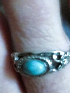 Turquoise And Rhinestone Stackable Rings - Picture 1 of 2