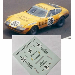 Coche a escala 1:43 Décalcomanie Slot Ferrari 365 GTB4 DAYTONA LE MANS 1972 FEROUD 36 - Imagen 1 de 2
