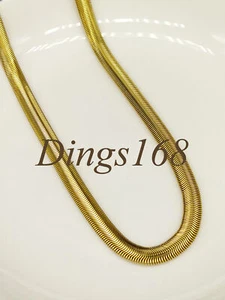 Collar de espiga de 20"+2" de 7 mm de ancho relleno de deslustre/resistente al plomo relleno de oro amarillo de 18 quilates - Imagen 1 de 5