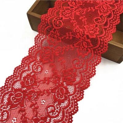 1Yd Elastic Band Lace Trim Ribbon Edge Underwear Clothing Dress Sewing Decor DIY - Image 1 of 4