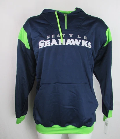 Seattle Seahawks NFL Men's Big & Tall Blue 1/4 Zip Hoodie Cover