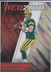 AARON RODGERS Absolute Football RED ZONE INSERT Football Card GREEN BAY PACKERS - Picture 1 of 2
