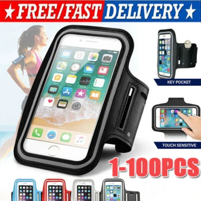 Waterproof Armband Case Sports Running Exercise Arm Band Phone Holder KeyBag LOT - Image 1 of 4