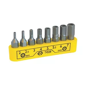 Juego de brocas de destornillador CK Tools - 8 piezas HEX a prueba de manipulaciones T4528 - Imagen 1 de 5