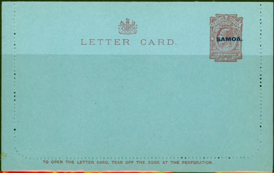 Samoa 1914 1d Reply Letter Card of N.Z Opt Samoa H&G A1 V.F & Attractive Scarce - Image 1 of 1