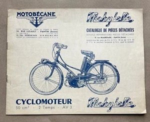 Motobecane Mobylette Catalogo Ricambi 50 cm3 2 tempi AV3 testi francesi - Foto 1 di 2