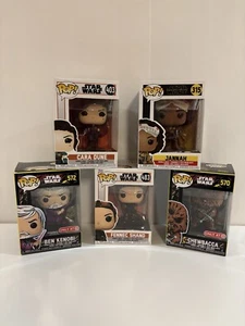 Funko Pop Star Wars Menge fünf (5); Chewbacca Ben Kenobi Hannah Dune Fennec EUC - Bild 1 von 12