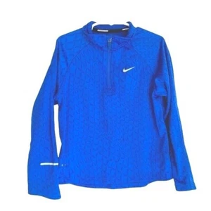 Kids Nike Dri Fit Pullover Vibrant Blue Nike Quarter-Zip: athletic top Size 7 - Picture 1 of 9