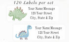 120 Personalized Return Address Labels 2/3" X 1 3/4" - Baby Shower Dinosaurs