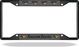 Towson University Tigers Black License Plate Frame - Picture 1 of 1