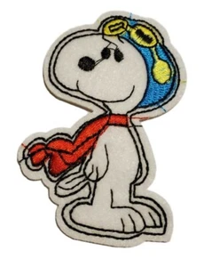 Peanuts Cartoon Snoopy Red Baron 3" Tall Embroidered Iron On Patch - Picture 1 of 1