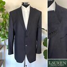 Ralph Lauren Mens Two Button Gray Blazer Wool Tweed Sport Coat Jacket Size 48L